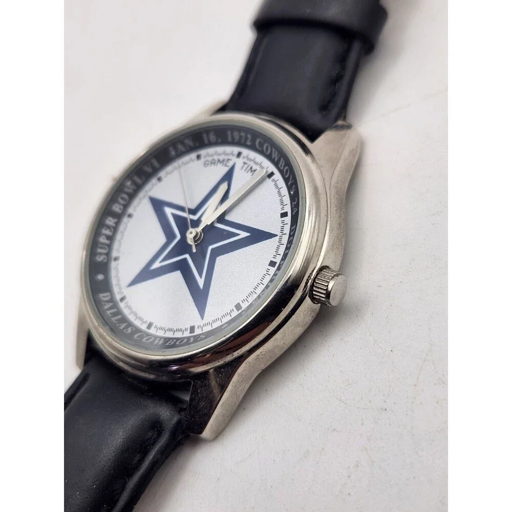 Dallas Cowboys Watch Super Bowl VI Commemorative Game Time Leather FSC#49586-1